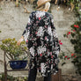 Floral Butterfly Sleeve Kimono Wrap - Chic Style