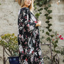 Floral Butterfly Sleeve Kimono Wrap - Chic Style