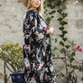 Floral Butterfly Sleeve Kimono Wrap - Chic Style