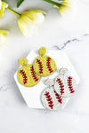 SEED BEAD SPORTS BALL POST EARRING