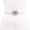 OVAL BUCKLET PEARL BELT