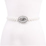 OVAL BUCKLET PEARL BELT