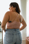 Crochet Daisy Longline Bralette Plus Size Top