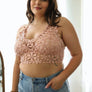 Crochet Daisy Longline Bralette Plus Size Top