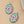 Aztec oval drop earrings with rhinestones