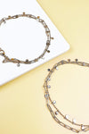 9 -9.5 ROUND SHAPED BRASS METAL ANKLET SET