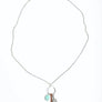 Turquoise Charm Feather Pendant Necklace