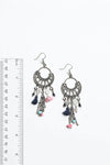 Dangling Rose Quartz Fringe Earrings Tassel Chic