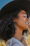 Dangling Rose Quartz Fringe Earrings Tassel Chic