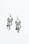 Dangling Rose Quartz Fringe Earrings Tassel Chic
