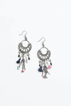 Dangling Rose Quartz Fringe Earrings Tassel Chic