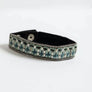 Woven Velvet Snap Bracelet With Beaded Design