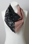 Two Tone Western Floral Bandana