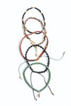 Stackable Bead And Woven Cord Bracelet Set