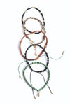 Stackable Bead And Woven Cord Bracelet Set