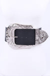 Plus Size Engraved Buckle Oversize Statement Belt