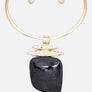Large Resin Pendant Iconic Collar Necklace Set