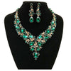 Vine Theme Casting Rhinestone Necklace Set