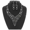 Vine Theme Casting Rhinestone Necklace Set