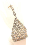 Diamond Theme Spring Wrap Rhinestone Hand Bracelet