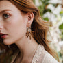 Suede Fringe Multi-bead Dangle Earrings