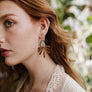 Suede Fringe Multi-bead Dangle Earrings