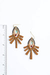 Suede Fringe & Multi-bead Statement Earrings