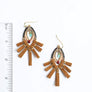 Suede Fringe & Multi-bead Statement Earrings