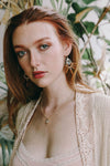 Suede Fringe Multi-bead Dangle Earrings