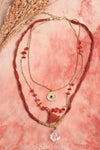 Carnelian Crystal Multi-layer Tassel Necklace