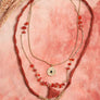 Carnelian Crystal Multi-layer Tassel Necklace