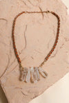 Crystal Statement Necklace With Suede Chain