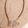 Crystal Statement Necklace With Suede Chain