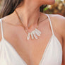 Crystal Statement Necklace With Suede Chain