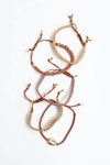 Adjustable Woven & Beaded Stackable Bracelets
