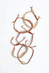 Adjustable Woven & Beaded Stackable Bracelets