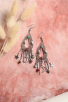 Carnelian Multi-bead Teardrop Dangle Earrings