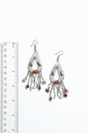Carnelian Stone Multi-bead Teardrop Earrings