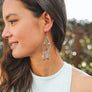 Carnelian Multi-bead Teardrop Dangle Earrings