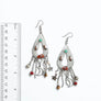 Carnelian Multi-bead Teardrop Dangle Earrings