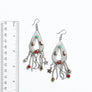 Carnelian Stone Multi-bead Teardrop Earrings