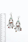 Carnelian Multi-bead Teardrop Dangle Earrings