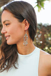Carnelian Multi-bead Teardrop Dangle Earrings