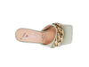 MERMAID Quilted Metal Chain Heeled Sandals