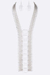 Crystal Beaded Statement Long Necklace Set