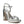 Merengue Metallic High Block Heel Sandal