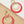 Hammered metal and acrylic hoop drop earrings