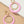 Hammered metal and acrylic hoop drop earrings