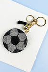 SPORTS BALLS RHINESTONE TASSEL KEYCHAIN