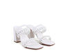 ARNIE BRAIDED BLOCK HEELED SLIDER SANDALS